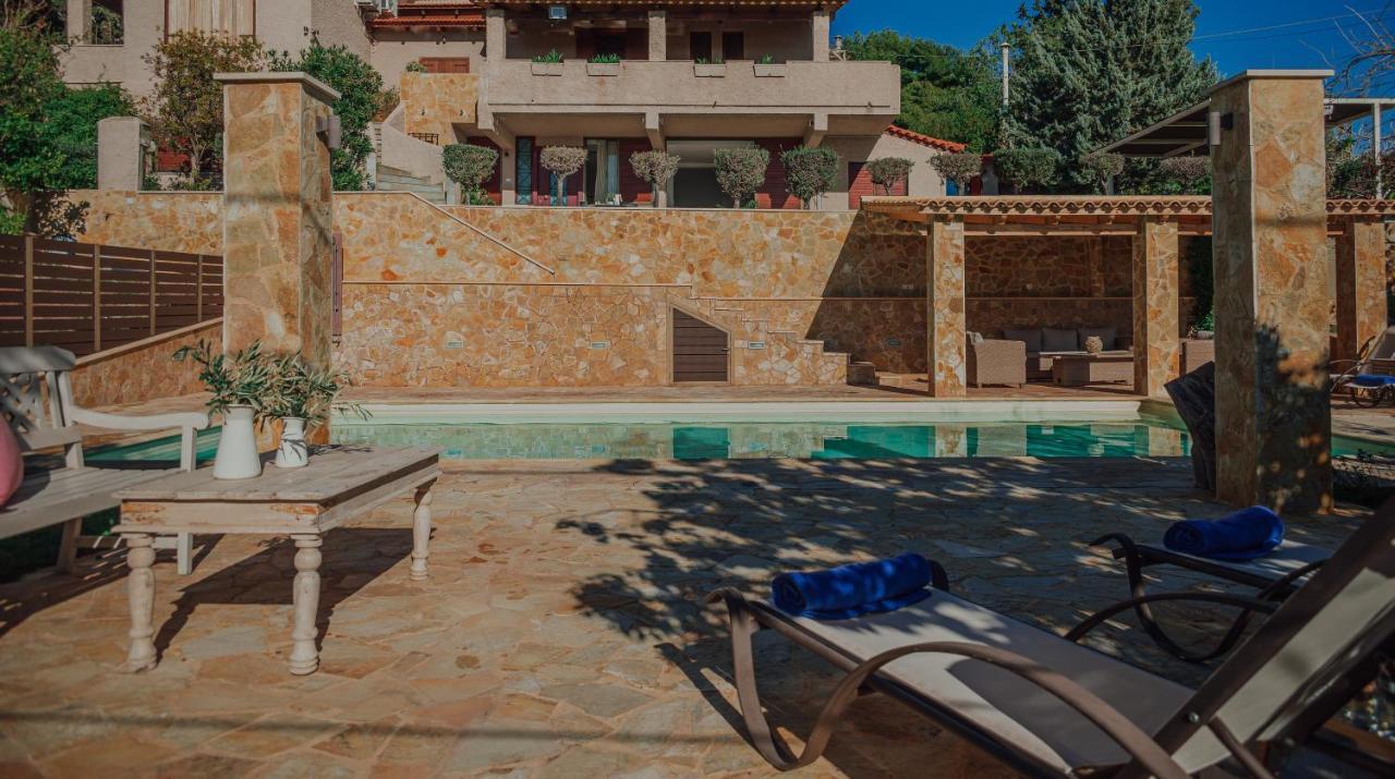 Pool And Sea View Apartments Agia Marina  Luaran gambar